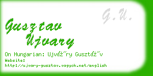 gusztav ujvary business card